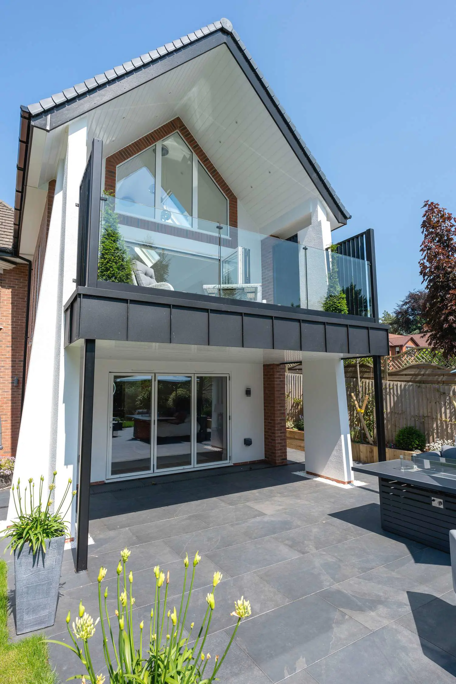 External view of dual storey extension