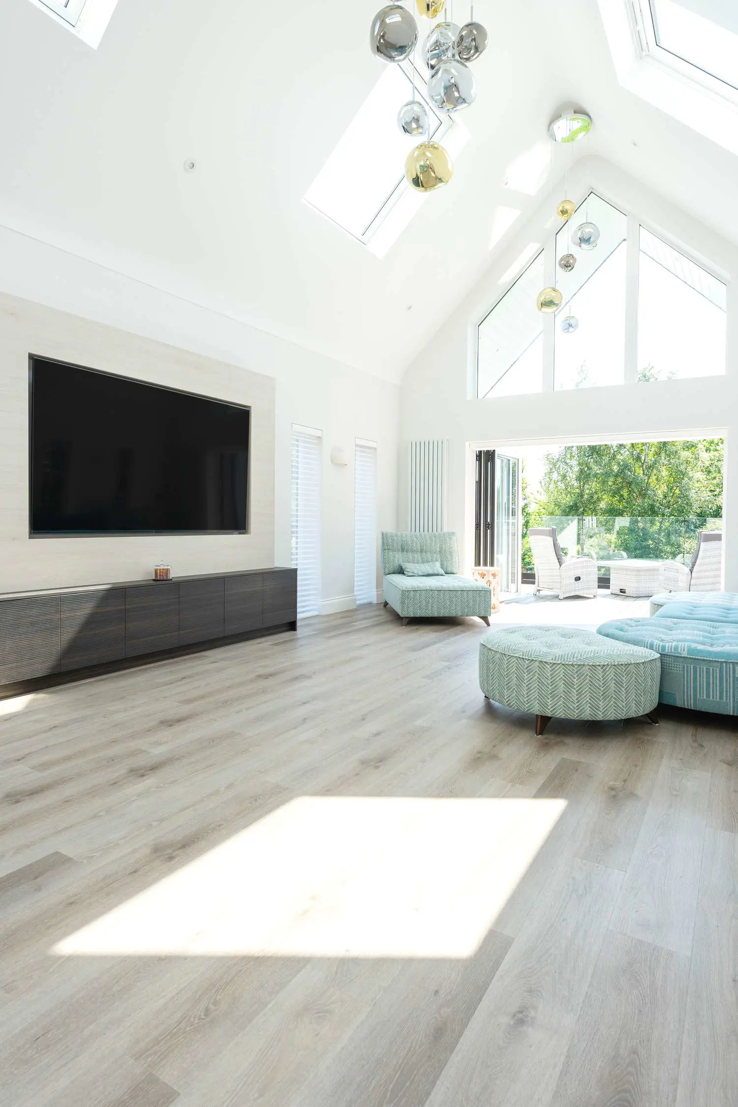 Large pitched roof living space.