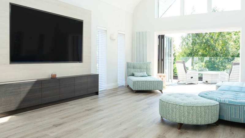 Large pitched roof living space.